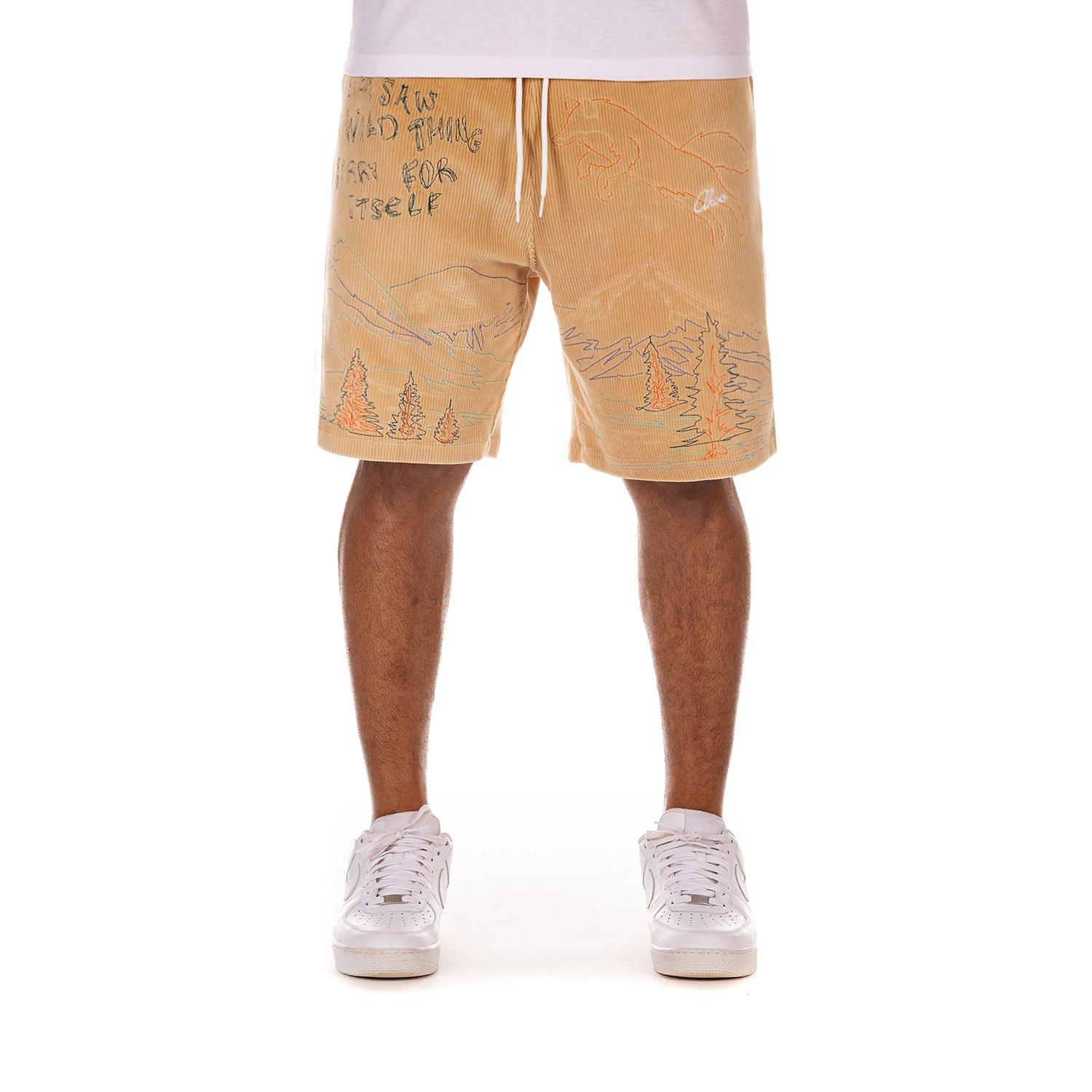 AKOO Men s Wild Tings Corduroy Shorts Croissant Hibbett